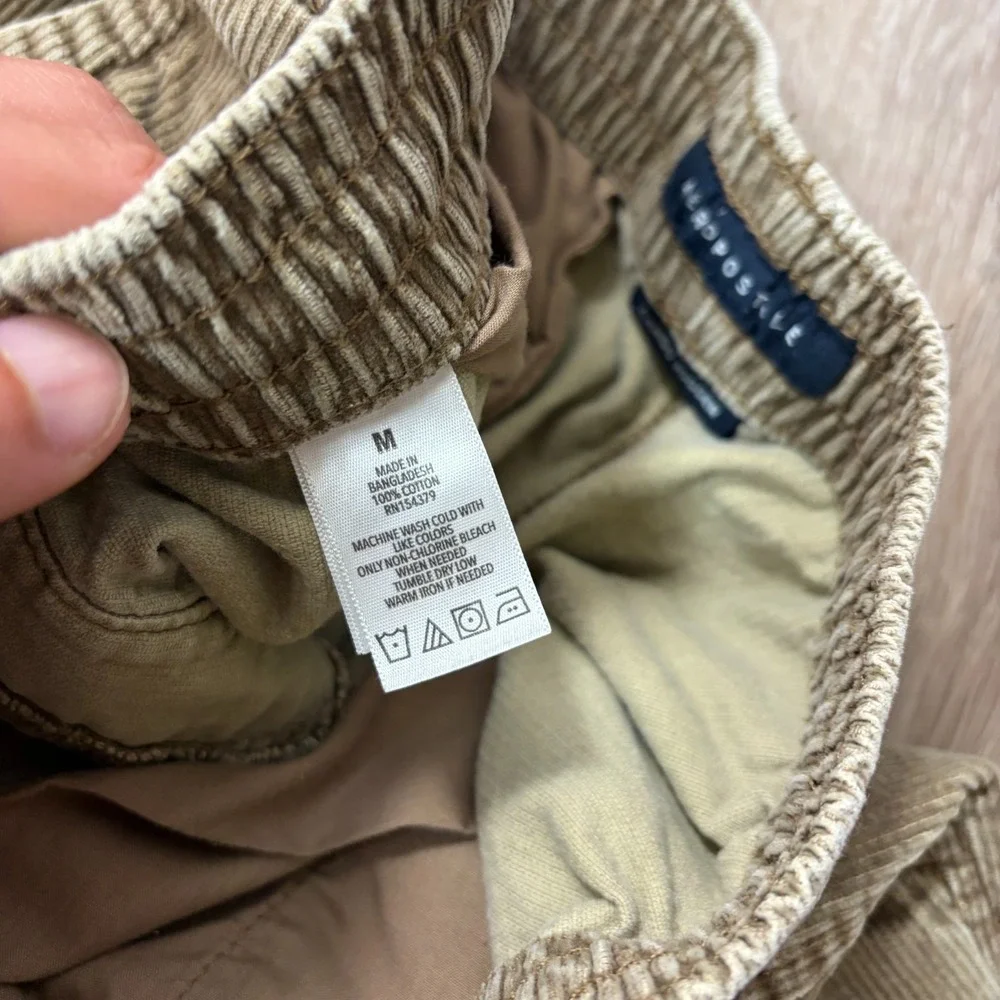 Aeropostale Cargo Corduroy Jogger Pants Womens Medium 100% Cotton Brown